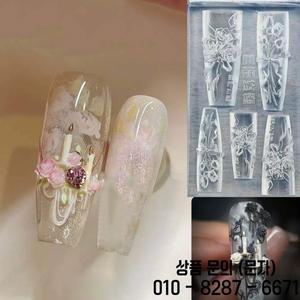 1Pc 꽃 장미 네일 실리콘 릴리프 모양 아트 몰드 3D 살롱 액세서리 매니큐어 도구