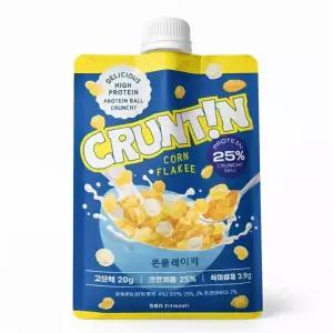 [웰빙창고] 크런틴 크런치볼 단백질 파우치 콘플레이키 50g 20팩