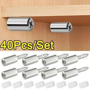 402PCS 셀프 태핑 나사 레이어 플레이트 홀더 옷장 보관함 정리함 Septum 미끄럼 방지 고무 슬리브가 고정
