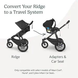 리지 유모차용 UPPA베이비 카시트 어댑터 / Maxi-Cosi Nuna Cybex 유아용 호환 빠르고 안전한 부착 1세트