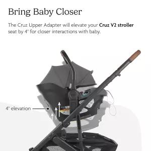 UPPAbaby Cruz V2 상부 어댑터 - 배시넷 액세서리 아리아 및 메사 유아용 카시트와 호환 빠르고 안전한