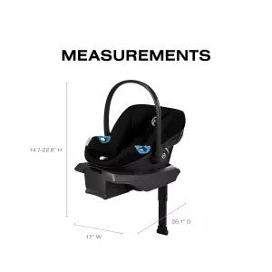 로드 레그 베이스가 있는 CYBEX 아톤 G2 유아용 카시트 - 문 블랙