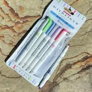 문구반점 제브라 트윈닙 형광펜 MILDLINER 5색 Cool Refine