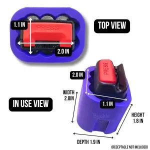 2팩 새로운 실리콘 안전벨트 버클 부스터 BPA 프리 - 접근이 용이하도록 뒷좌석 높이다 매립된 낚시 중단