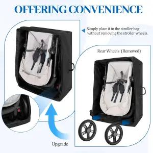 UPPAbaby Vista V3/Cruz V3와 호환되는 IBVIVIC 유모차 가방 부모용 어깨 스트랩과 손잡이가 있는 여행