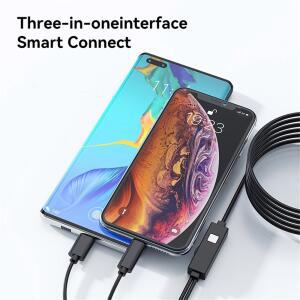 호환 A196T- Ios 안드로이드용 8개의 조정 가능한 LED가 있는 휴대용 디지털 현미경 카메라 50X-1600X USB 포켓 현미경 카메라