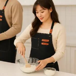 (색상 블랙)남성 여성 공용 앞치마 다용도 멀티 업소 가게 매장 카페 바리스타 요리 작업 공방 단체복 소품