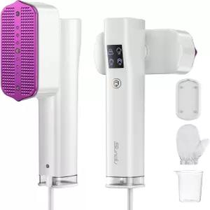 의류용 찜기 순두 휴대용 2-in-1 여행용 다리미 15초 급속 가열 100ml 물탱크 다림질 장갑 25분 강력 연속