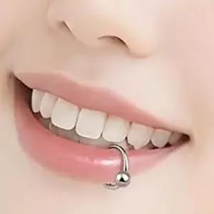 페이크 피어싱 미니 볼타입 링타입 송곳니 디자인 가짜 코링 귀거리 입술