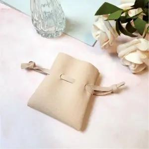 ( )극세사 주얼리 파우치 예쁜파우치 주머니 초미니 7cmx8cm 핑크