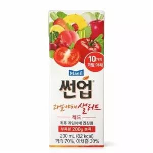 [웰빙창고] 썬업 과일야채샐러드 레드 200ml 24팩