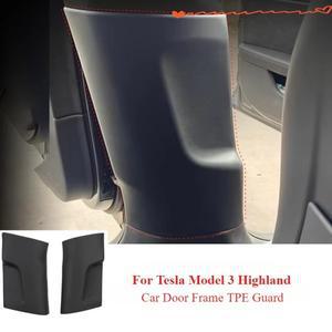 Tesla Model 3 Highland 2024 도어 센터 B 필러 내부 보호 패드 인테리어 액세서리 용 자동차 프레임 TPE