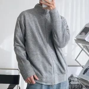 남자 골지 하이넥 집업 가디건 5C-CA-Q109-멜란지