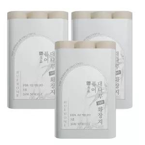 휴홈 퓨어 대나무 100 화장지 3겹 30m, 30롤, 3팩