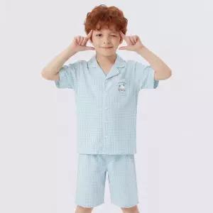 [아트박스]/프리미에팜 포차코 아동 시어서커 체크 5부 파자마세트
