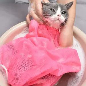 고양이 목욕망 링웜 깎이 샤워 반려묘 고정대 고정