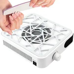 히메이 네일 먼지 집진기 재사용 가능한 필터 30개가 장착된 6000RPM 충전식 테크 보호용 진공 팬 초보