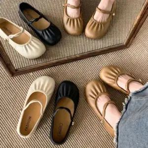 여성 러블리 꼬임 스트랩 포인트 젤리 단화 신발 구두