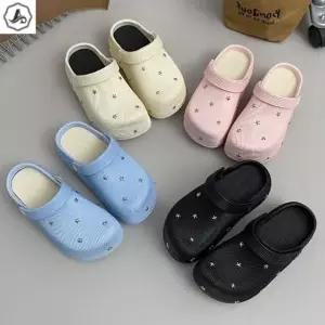 [애슬릿] 플랫폼 샌들 미니 스타 스터드 발편한 통굽 키높이 6cm