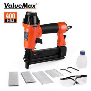 ValueMax 2 in1 100 PSI 에어 네일 건 브래드 공압 우드 프레임 스테이플러 도구 DIY 400pcs