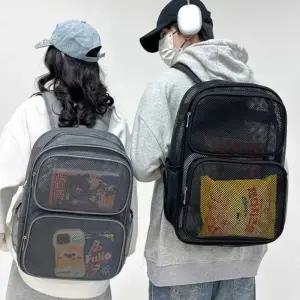 ( )메쉬 백팩 그레이 등산배낭 배낭가방 다용도스포츠백