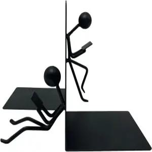오티모 헤비 듀티 메탈 유니크 오 책상 북엔드는 책장 장식 가정 사무실 또는 주방 선반으로 사용 독특하고