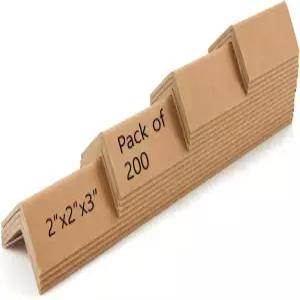3인치 x 2인치 12Ga - 200매/팩 골판지 가장자리 보호대 배송 및 포장용 V-보드 팔레트용 코너