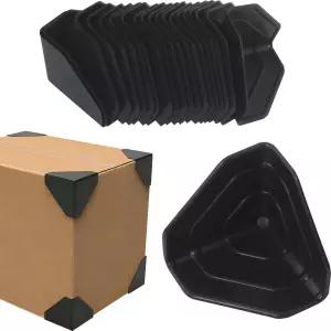 ITROLLE 20PCS 포장 상자 가장자리 보호 플라스틱 미끄럼 방지 모서리 50x50x1.5mm 캐비닛 도어 배송