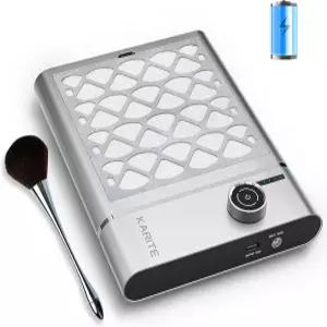 카라이트 네일 집진기 필터 및 30pcs 용지로 진공 업그레이드 5000RPM 파워 석션 6000mAh 충전식 테크