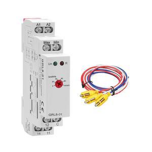 5피트 감지 센서 PLT-01이 장착된 딘 자동 및 24V-240V 10A AC/DC 액체 제어 배수 컨트롤러의 수위 GRL8-01 레일, 입구 릴레이 레벨 전자