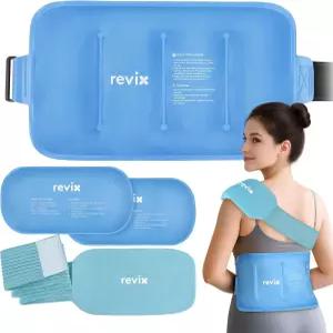 부상을 위한 REVIX 스 팩 콤보 - 재사용 가능한 10 x5 핫 콜드 젤 16 x9 라지 백 무릎 등 어깨 팔 다리에