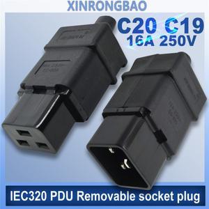 공용 250V 16A AC 표준 IEC320 C19 전력 케이블 코드 커넥터 PDU/UPS 이동식 남성 소켓 플러그