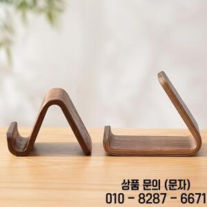 1PC 컴팩트 블랙 월넛 목재 휴대폰 스탠드   책상 및 사무실용 유연하고 우아한 클램프 홀더