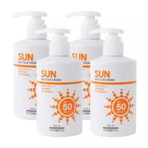 수분보충 (4개)푸드어홀릭 멀티 선크림 250ml SPF50 PA안티에이징 주름개선 탄력강화안티에이징 탄력강화펌