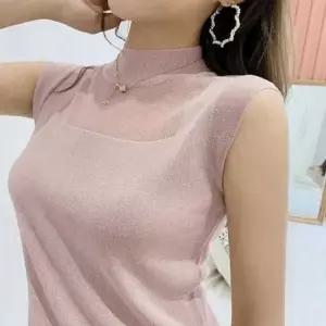 메리아스 나시 런닝 사계절 시스루 입기 이너 여성 나시티 좋은 목폴라