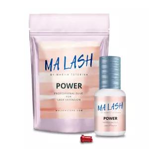 MA LASH 파워 속눈썹 연장 - 0.17fl.oz / 5ml 초고속 1초 건조 시간 8주 보존 프로페셔널 등급 블랙