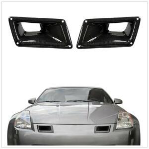 본넷덕트 350Z Z33 20032009 보닛 상부 탄소 배출구 에어 차량용 범퍼 트림 엔진 덕트 벤트 프론트 스쿠프 커버 섬유 후드 프레임