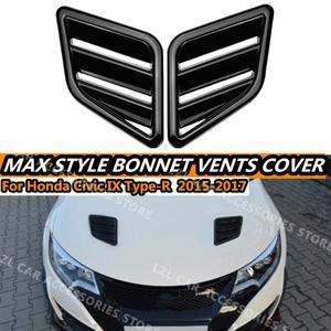 본넷덕트 HONDA CIVIC IX 커버 SI TYPER 보닛 2X 후드 글로시 LOUVERS 엔진 흡입구 공기 에어 블랙 20152017 스쿠프 벤트