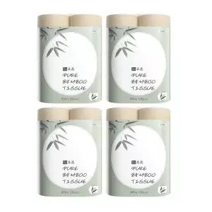 휴홈 먼지없는 퓨어 대나무 화장지 3겹 30m, 12롤, 4팩