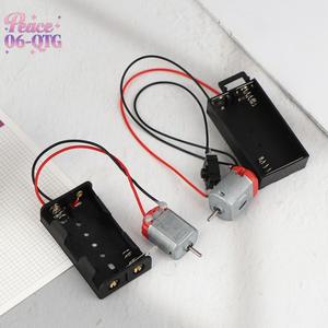 130 모터 키트, 배터리 보관 케이스 2개 및 스위치 포함, RPM 미니 학생용 DIY 전자 회로