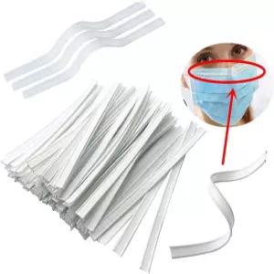 플라스틱 스트립 노즈 와이어 마스크용 이중 브리지 8CM 플랫 클립 브래킷 재봉 공예용 DIY 50
