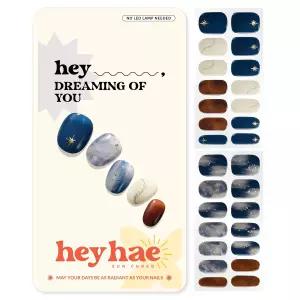 해 세미 드 젤 네일 스트립 LED 램프 필요 없음 블루 스프링 쉽게 바르고 제거 있는 28개 준비 패드 파일