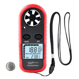 윈택트 휴대용 풍속계 디지털 게이지 HVAC 덕트 야외 카이트 보트 항해 서핑을 위한 바람 온도 측정기 14 F