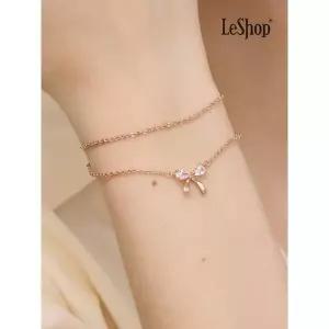 [르샵]14K 트윈 페어 리본 두줄 팔찌 GoldPlated LJ5123BRB_P387181360