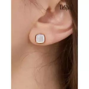 [르샵]14K 스퀘어 자개 귀걸이 GoldPlated LJ5036BRE_P386967822