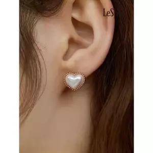 [르샵]14K 하트 진주 귀걸이 GoldPlated LJ6020BRE_P420395476