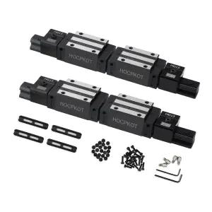 HGR15 200mm 선형 가이드 키트 2pcs 레일 HGH15CA 캐리지 블록 및 HG15 엔드 스톱 포함