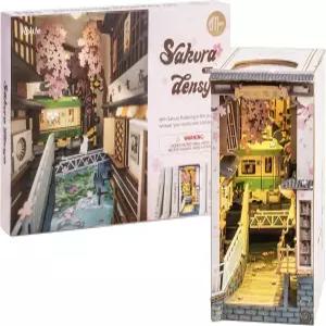 RoLife LED 책 Nook 키트 장식 북엔드 스탠드-3D 나무 퍼즐 책꽂이 삽입 북누크룸 틴 걸스 여성 남성용