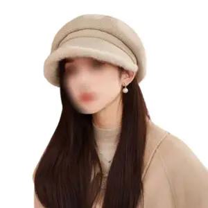 여성겨울모자 엣지 헌팅캡 겨울 베레모 여성용 털모자