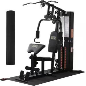 Fitvids 고밀도 1/4인치 두꺼운 체육관 장비 매트 격렬한 운동을 위한 미끄럼 방지 바닥 보호 러닝머신 및